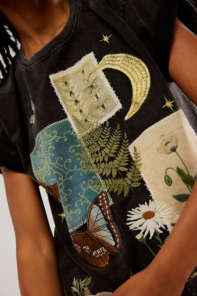 Denim and Bone Patchwork Tee #2