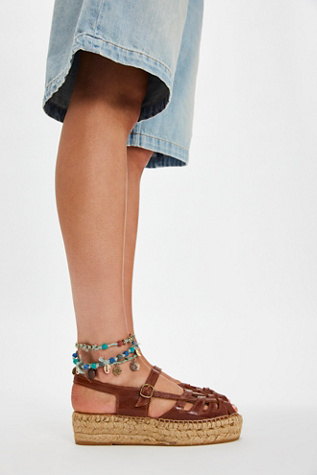 Thalis Espadrille Sandals by Naguisa at Free People in Brown, Size: EU 37