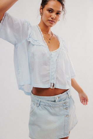 Luna Top at Free People in Ballad Blue, Size: XS