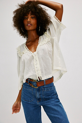 Luna Top at Free People in Banana Cream, Size: Large