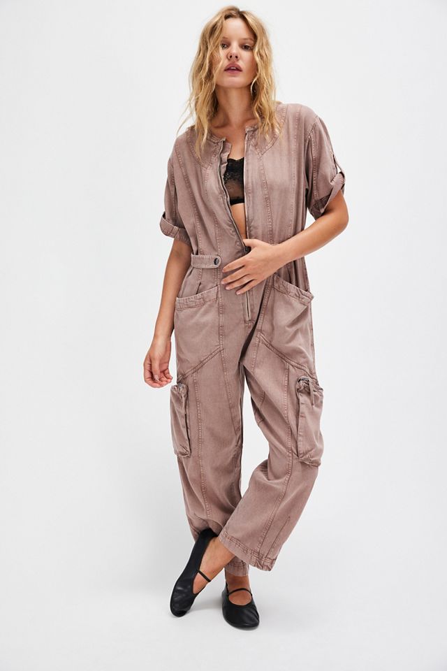 FREE popular PEOPLE Women's Large Whats Up One sie One Piece Jumpsuit Intimately Rust Br