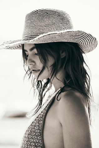 Dylan Distressed Cowboy Hat at Free People in Blue/White