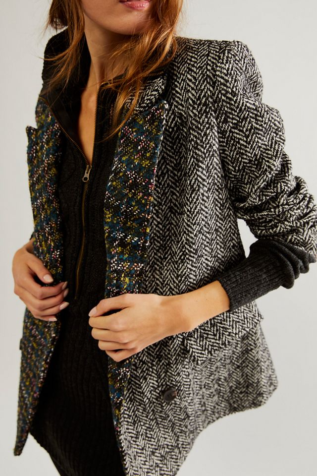 Women's herringbone sale jacket