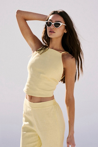 Everything I Need Linen Co-Ord by free-est at Free People in Pineapple Slice, Size: XS