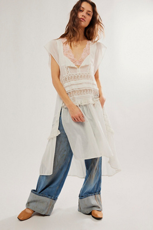 Tied To You Maxi Top by Free People in White, Size: S