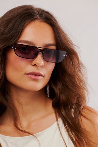 City Slicker Aviator Sunglasses at Free People in After Dark