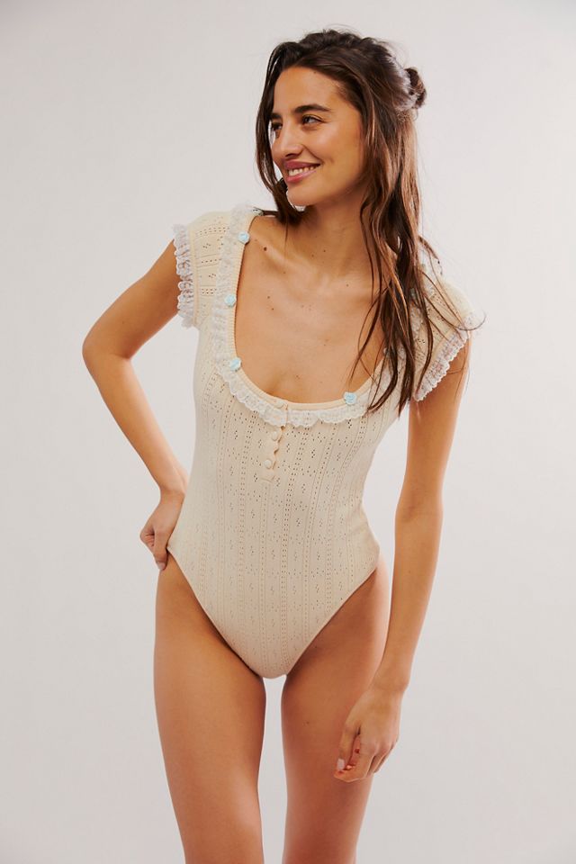 For Love & Lemons Daniela Knit Bodysuit | Free People