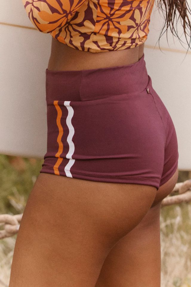 Rhythm High-Waisted Boyshort Surf Bottoms #3