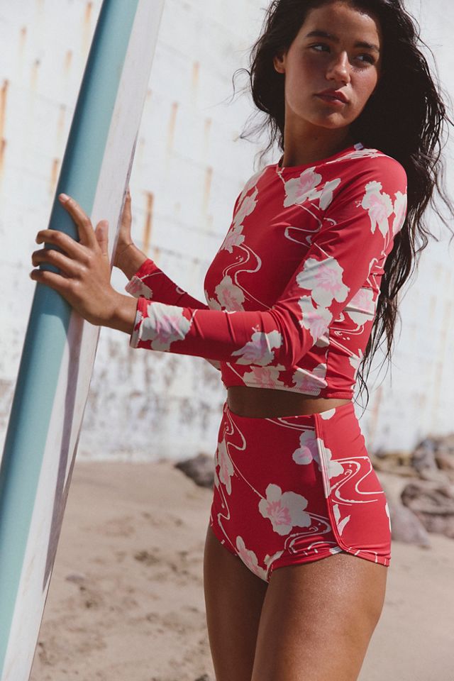 Rhythm High-Waisted Boyshort Surf Bottoms #3