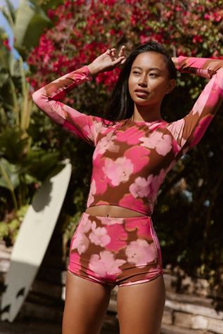 Rhythm High-Waisted Boyshort Surf Bottoms