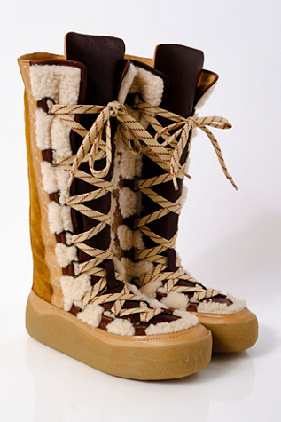 Wilder Mukluk Boots By FP Collection At Free People In Vintage Tan Combo, Size: US 6