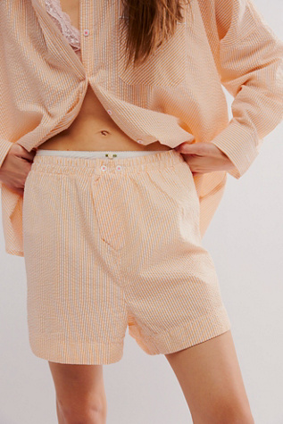 Cloud Nine Boxers by Intimately at Free People in Tangerine Combo, Size: XS