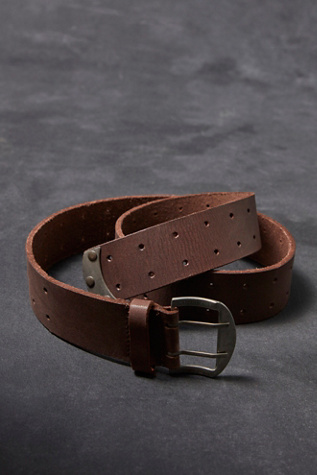 We The Free Double Cross Belt at Free People in Brown, Size: S-M/P-M