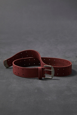 We The Free Double Cross Belt at Free People in Oxblood, Size: S/M