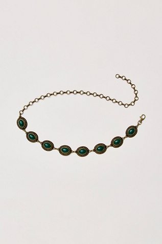 Aquarius Chain Belt by Streets Ahead at Free People in Green