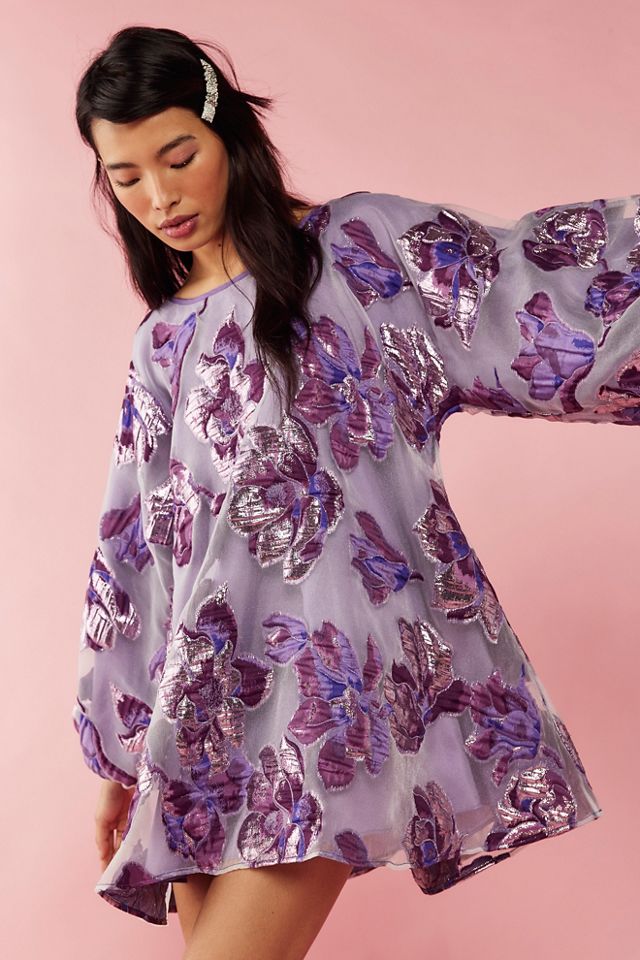 Free people shop purple floral dress