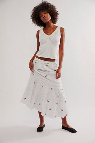 Damson Madder Eden Lace Skirt | Free People