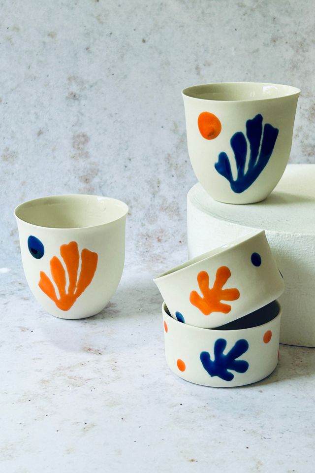 Kaase Atelier Art Series Fine Porcelain Handmade Coral Mug #4