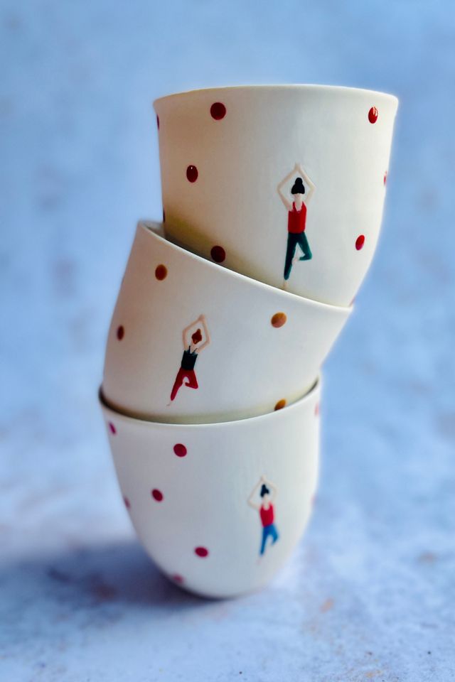 Kaase Atelier Art Series Fine Porcelain Handmade Yoga Mug #3