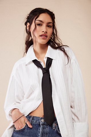 Tie Skinny Scarf by Free People in Black