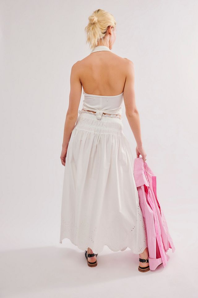 Moon River Eyelet Midi Skirt #1