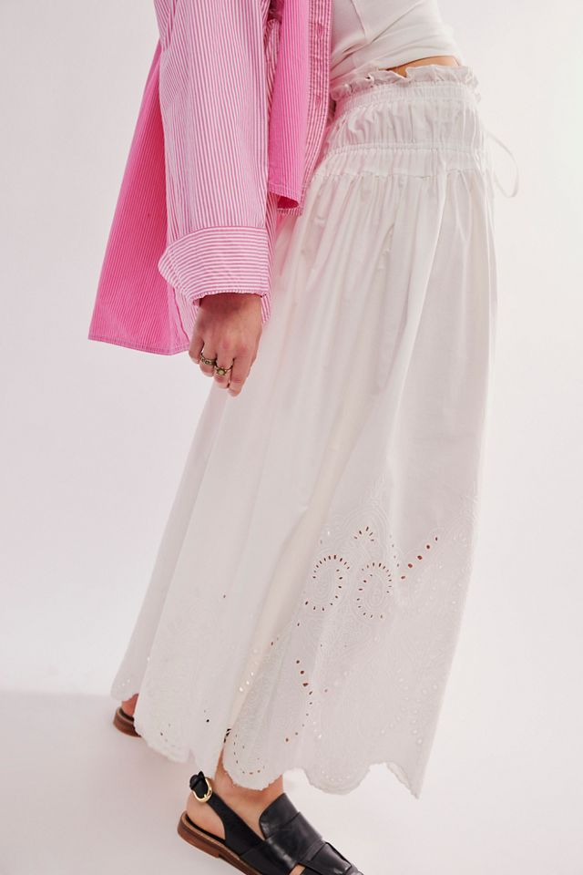 Moon River Eyelet Midi Skirt #2