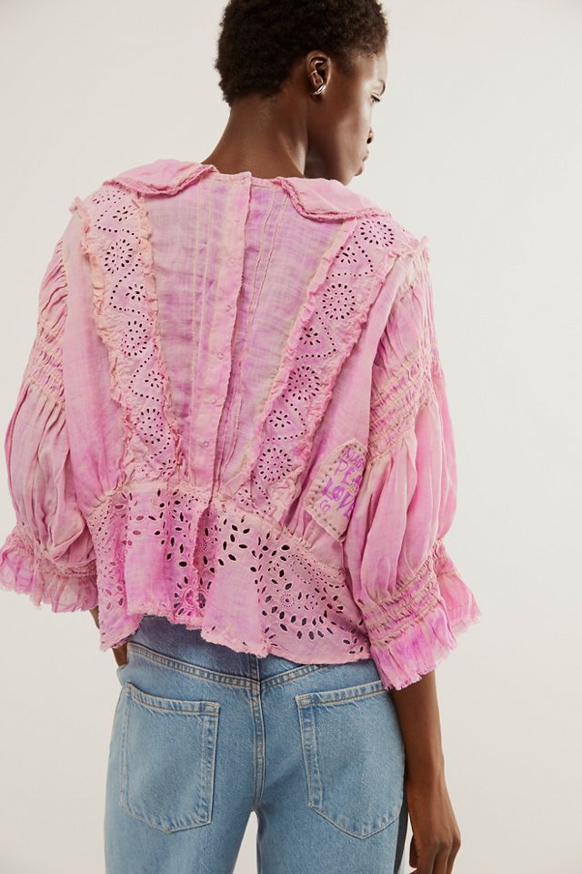 Haut à volants et dentelle à œillets Magnolia Pearl #1