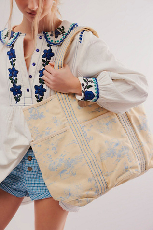 Printed Caravan Tote by FP Collection at Free People in Toile