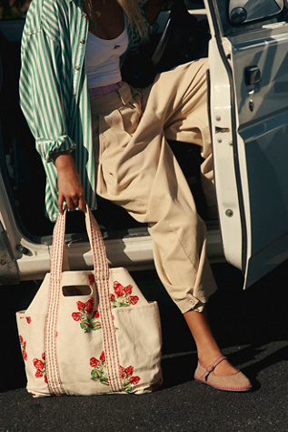 Printed Caravan Tote by FP Collection at Free People in Strawberry