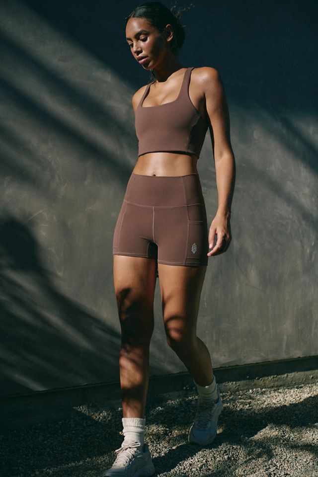 Free People Never Better Bike Shorts Grapefruit main image 1