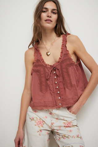 Forevermore Tank Top At Free People In Cedar Wood, Size: Medium