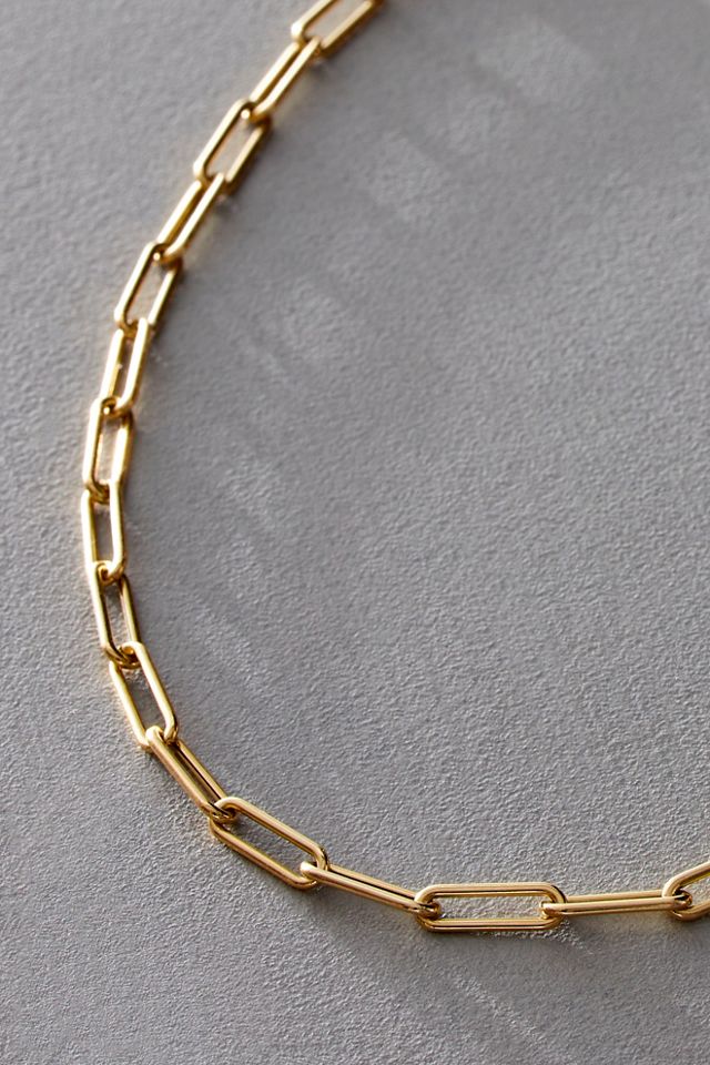 Elisabeth Bell Hollow Paper Clip Necklace #1
