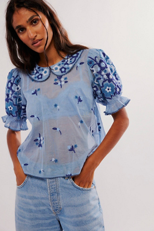 Free People TOP COL ROULÉ SWEET MEMORIES en Black