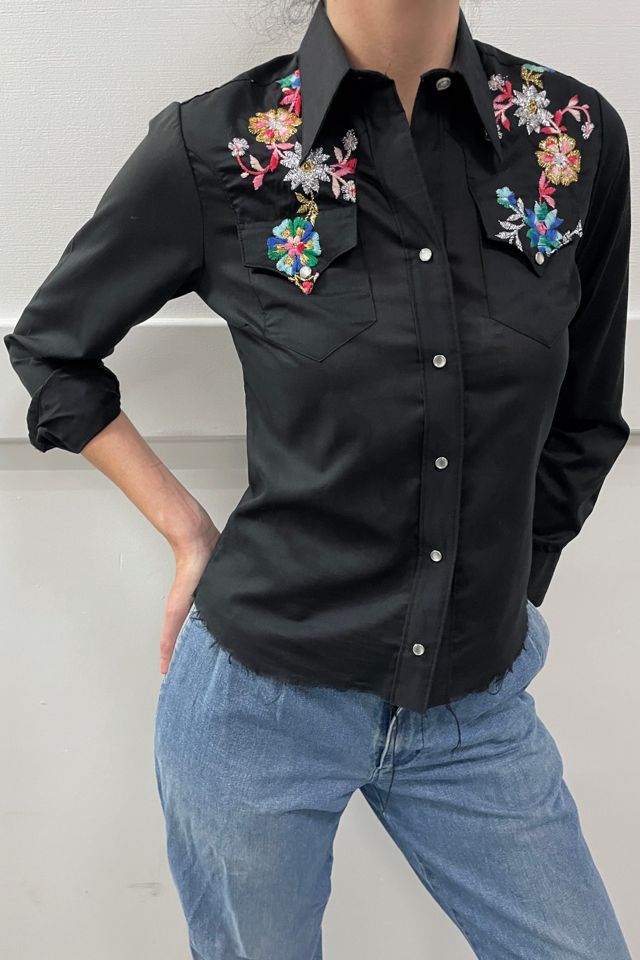 Product Name: Rockmount Ranchwear Women's Floral Embroidered Long Sleeve  Pearl Snap Western Shirt