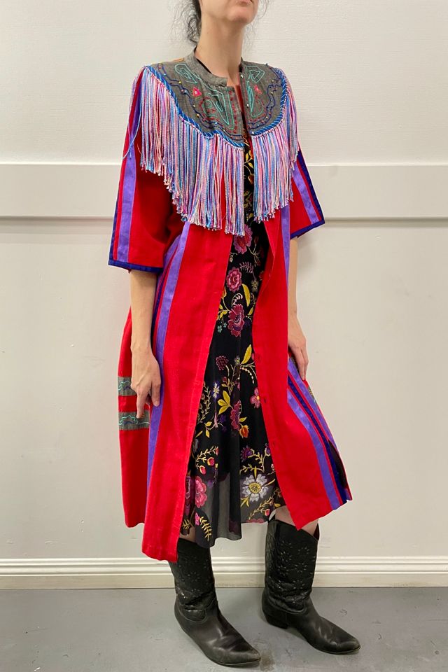 Embroidered clearance fringe dress