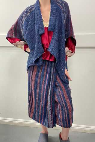 Hand Woven Cocoon Coat and Wrap Skirt Selected by Cannonball and Tilly