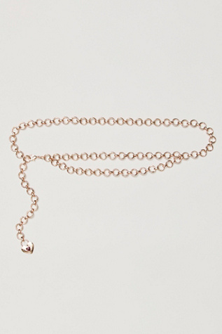 Timeless Chain Belt at Free People in Rose Gold