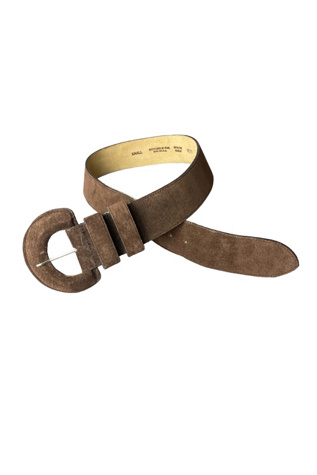Hogan buckle-fastening suede belt - Brown