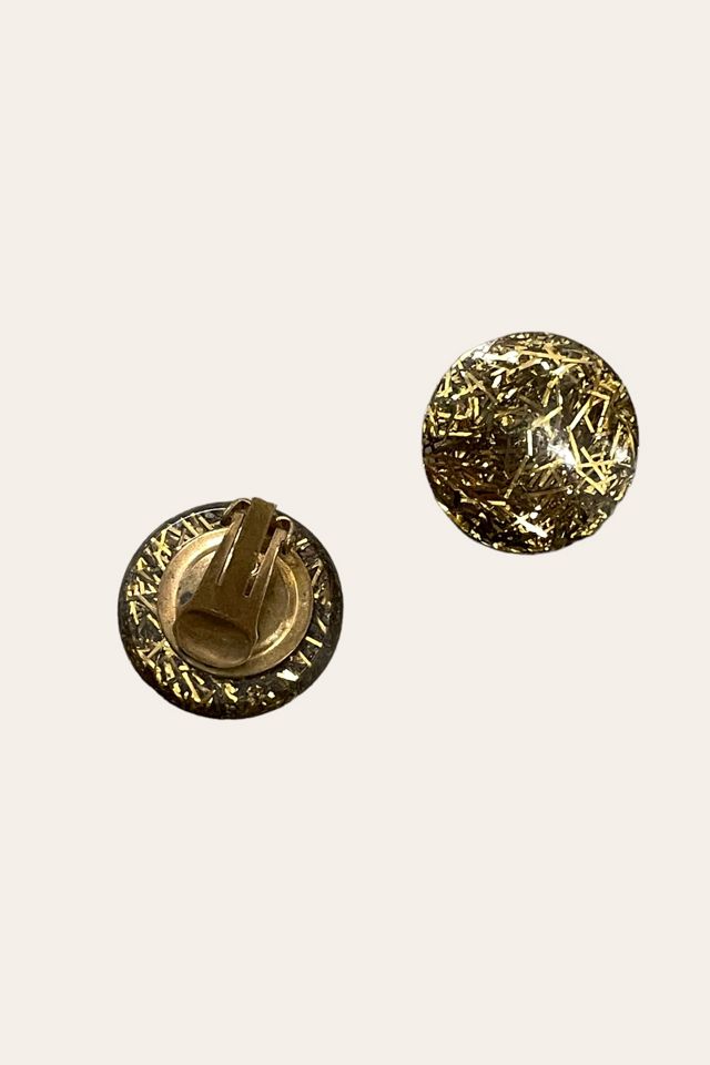 Vintage Gold Resin Earrings Selected By Ankh By Racquel Vintage #1