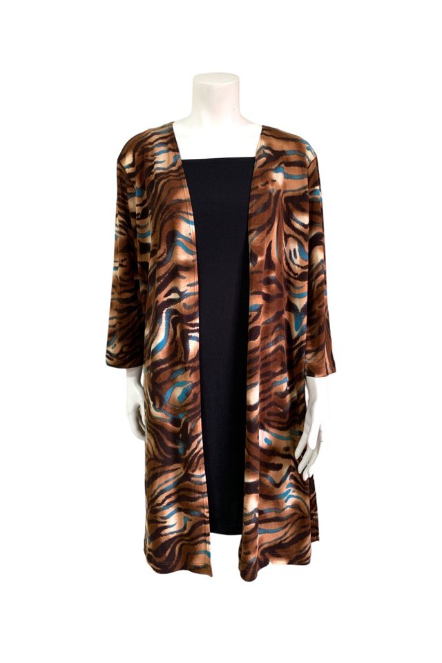 Vintage 1990s Animal Print Duster Jacket Selected by SharpLilTeeth #1