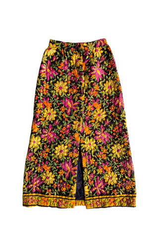 Vintage 1970s Quilted Floral Maxi Skirt Selected by SharpLilTeeth