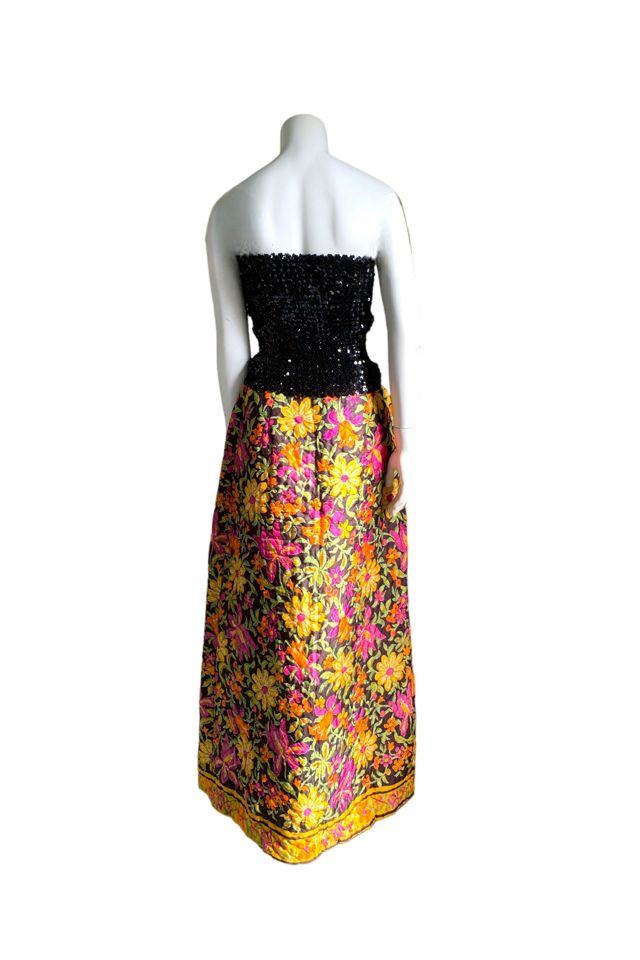 Vintage 1970s Quilted Floral Maxi Skirt Selected by SharpLilTeeth #3