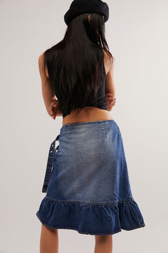 The Ragged Priest Gail Buckle Denim Skirt #1