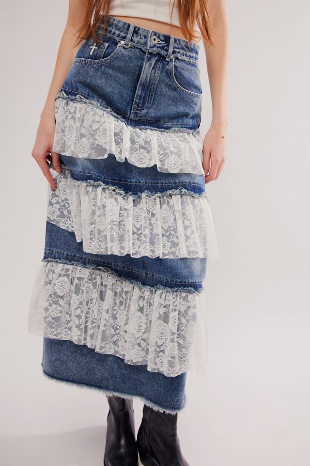 The Ragged Priest Babydoll Denim Skirt #2