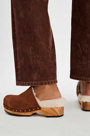 Oak Cozy Clog Mules by FP Collection at Free People in Tan, Size: US 9