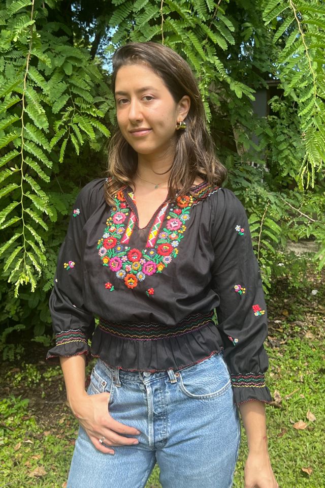 1970s best sale peasant blouse