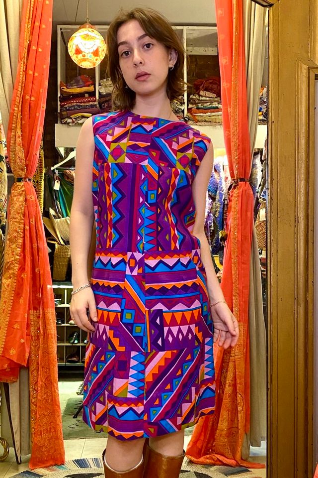 Geometric pattern dress - Woman