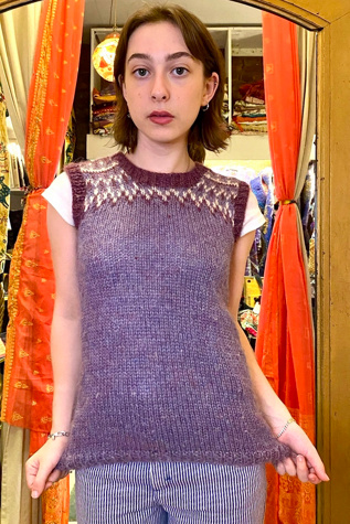 Vintage Handknit Sweater Vest Selected by Nomad Vintage