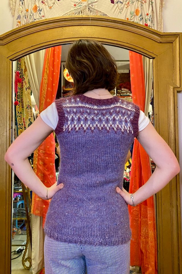 Vintage Handknit Sweater Vest Selected by Nomad Vintage #1