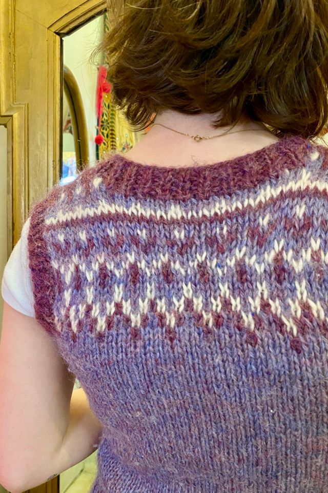 Vintage Handknit Sweater Vest Selected by Nomad Vintage #3